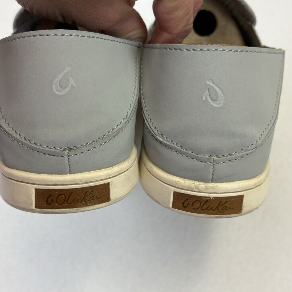 Olukai Pehuea Women's Slip On Mesh Sneaker Gray Size 8.5 Travel‎ Beach Comfort - Picture 6 of 9